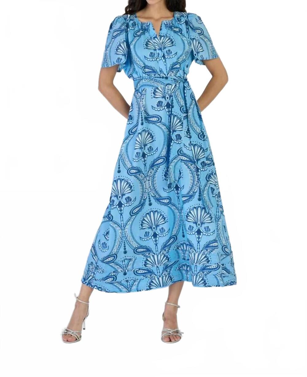NEW BEYOND BY VERA suzi midi dress in cabaret aqua